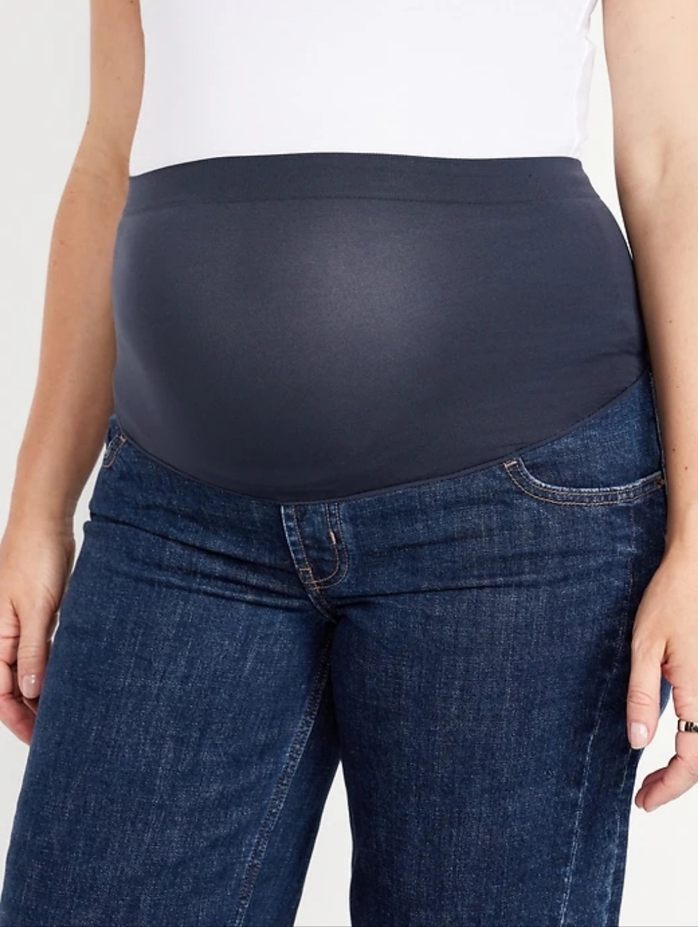Old Navy Dark Blue Straight Leg Maternity Jeans